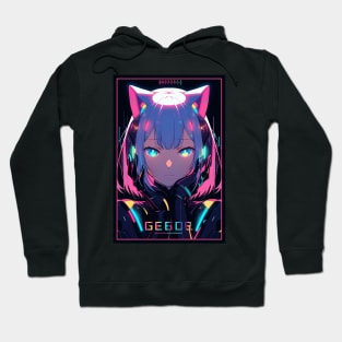 Anime Cat Girl | Quality Anime Design | Chibi Cat Girl Miaw | Manga Anime Art Hoodie